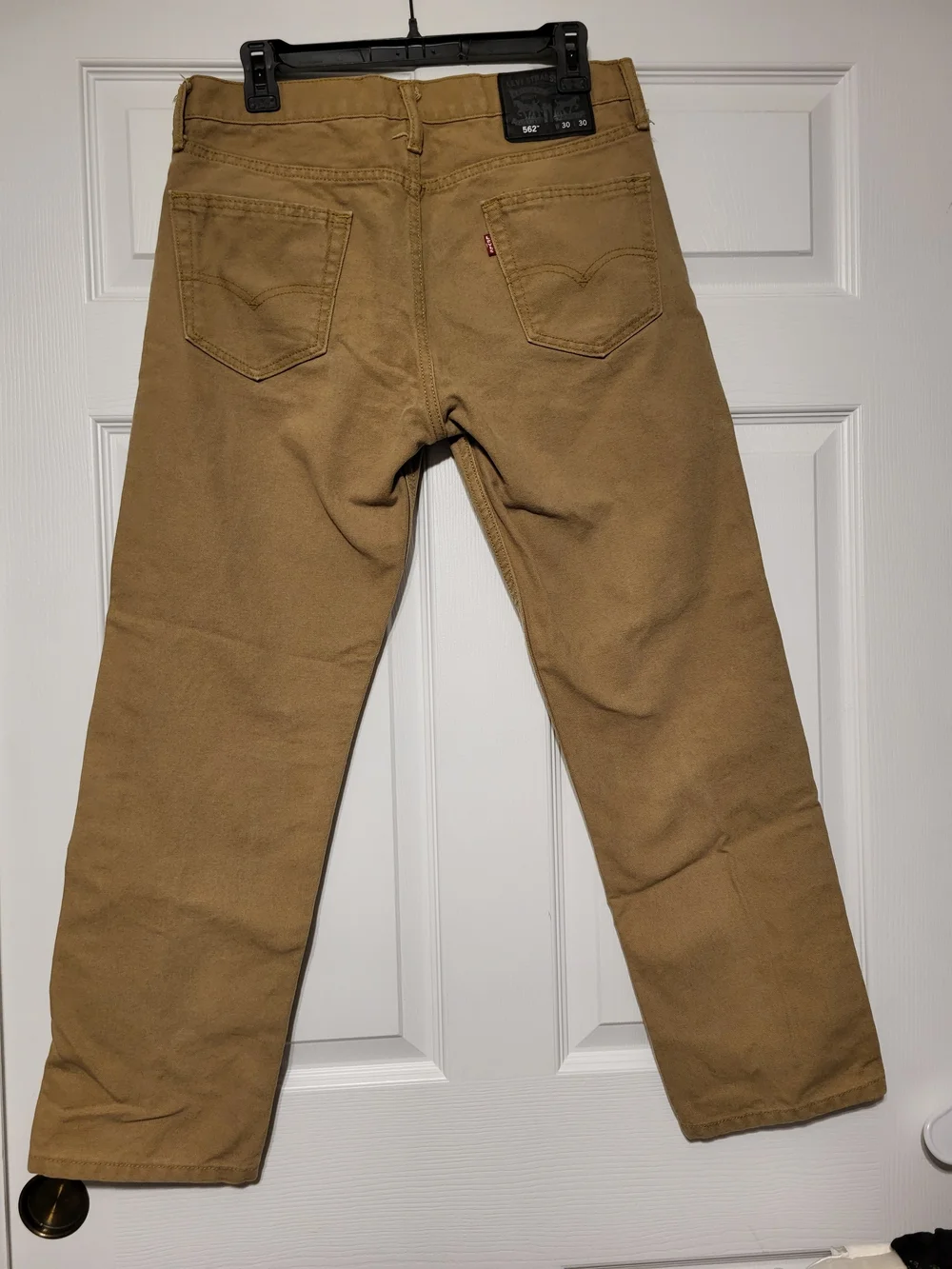 Levi's 562 Loose Taper Canvas Pants Tan Brown W30 L30 Button Fly